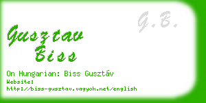 gusztav biss business card